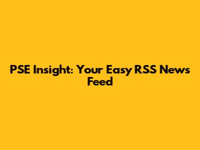 PSE Insight: Your Easy RSS News Feed