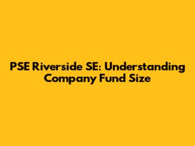 PSE Riverside SE: Understanding Company Fund Size