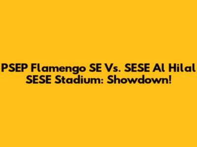 PSEP Flamengo SE Vs. SESE Al Hilal SESE Stadium: Showdown!