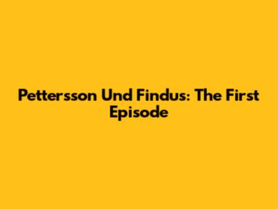 Pettersson Und Findus: The First Episode