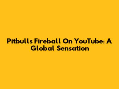 Pitbull's Fireball On YouTube: A Global Sensation