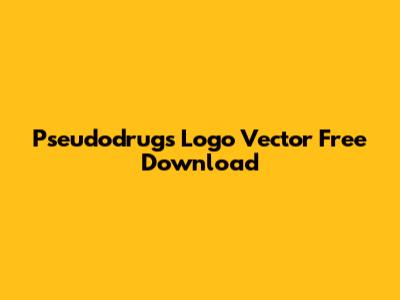 Pseudodrugs Logo Vector Free Download