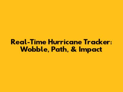 Real-Time Hurricane Tracker: Wobble, Path, & Impact