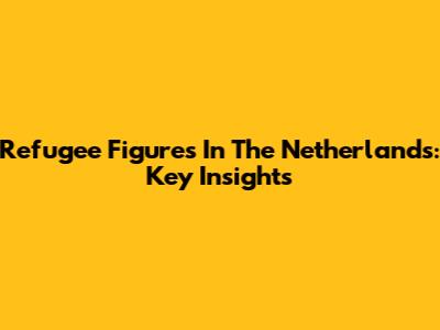 Refugee Figures In The Netherlands: Key Insights