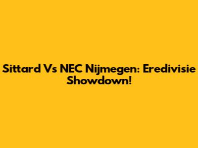 Sittard Vs NEC Nijmegen: Eredivisie Showdown!