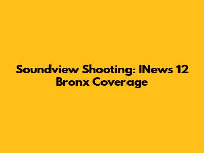 Soundview Shooting: INews 12 Bronx Coverage
