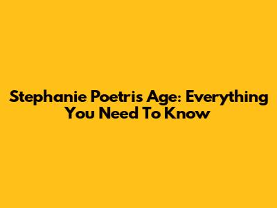Stephanie Poetri's Age: Everything You Need To Know