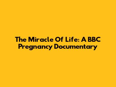 The Miracle Of Life: A BBC Pregnancy Documentary