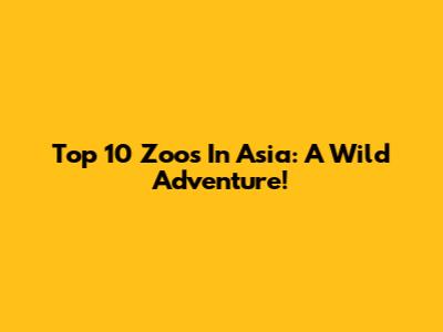 Top 10 Zoos In Asia: A Wild Adventure!