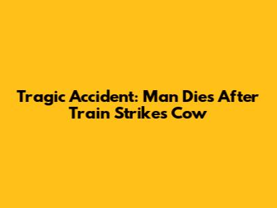 Tragic Accident: Man Dies After Train Strikes Cow