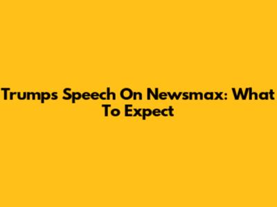Trump's Speech On Newsmax: What To Expect