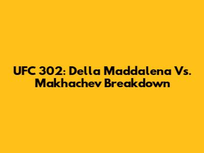 UFC 302: Della Maddalena Vs. Makhachev Breakdown