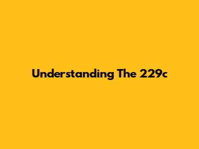 Understanding The 229c