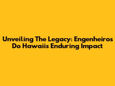 Unveiling The Legacy: Engenheiros Do Hawaii's Enduring Impact
