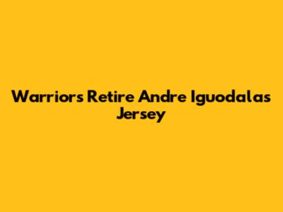 Warriors Retire Andre Iguodala's Jersey