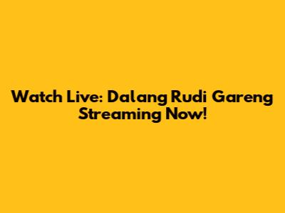 Watch Live: Dalang Rudi Gareng Streaming Now!