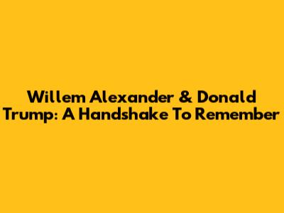 Willem Alexander & Donald Trump: A Handshake To Remember