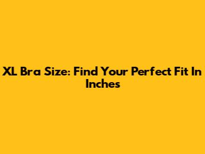 XL Bra Size: Find Your Perfect Fit In Inches