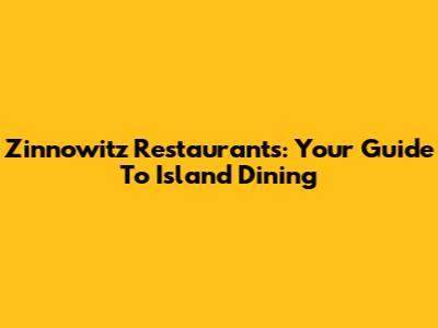 Zinnowitz Restaurants: Your Guide To Island Dining
